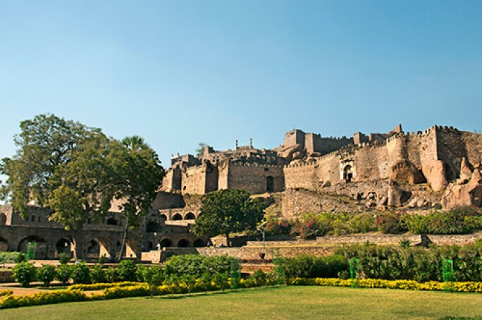 Golkonda Fort ruined city capital of ancient Kingdom of Golkonda 15181687 Hyderabad India Andhra Pradesh