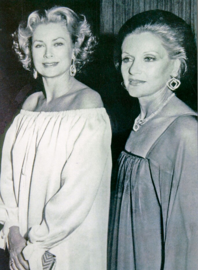 May Arida with Princess Grace of Monaco in 1978