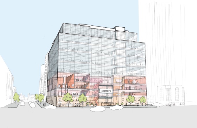 Exterior sketch of Sotheby’s New York Headquarters. Sotheby’s - Credit OMA New York.jpg
