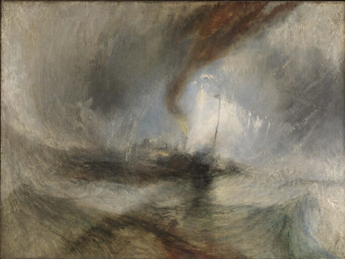 J.M.W. Turner, Snow Storm – Steam-Boat off a Harbour’s Mouth (Tate Britain)