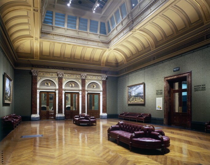 An interior view of The National Gallery