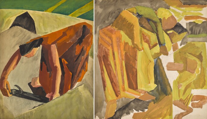 David Bomberg, Study for English Woman. Estimate £5,000–8,000; David Bomberg, Bargee Family. Estimate £8,000–12,000