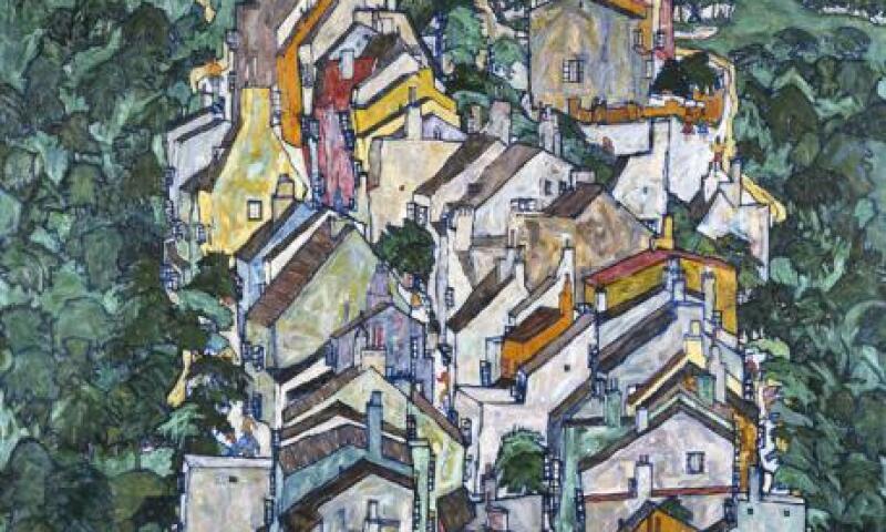 Egon Schiele (1890-1918), Town among Greenery (The Old City III)