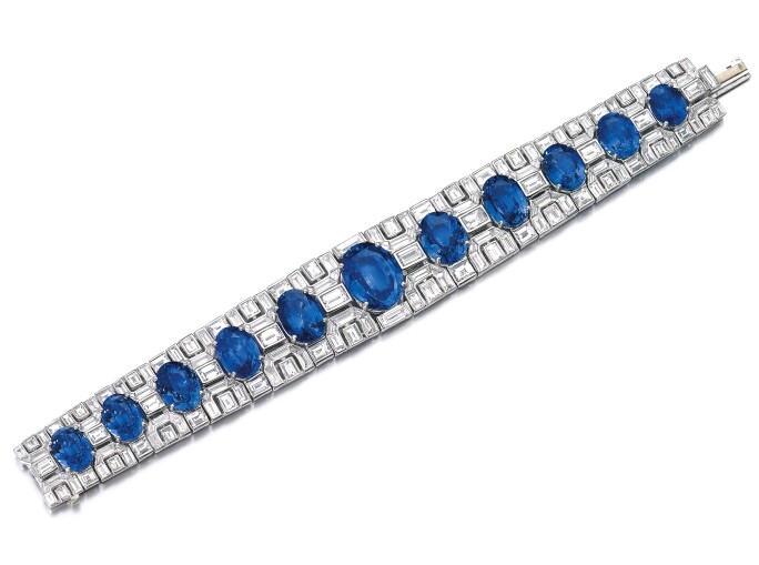 Sapphire and diamond bracelet, Bulgari. CHF 200,000-300,000 / US$ 200,000-300,000.