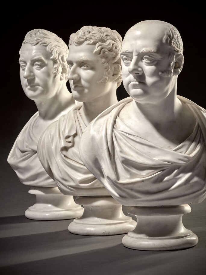 From an important collection of portrait busts by Joseph Nollekens, Busts of Sir John Rous, Samuel Bateman-Dashwood and Lord George Augustus Henry Cavendish. Estimates from £7,000-30,000.