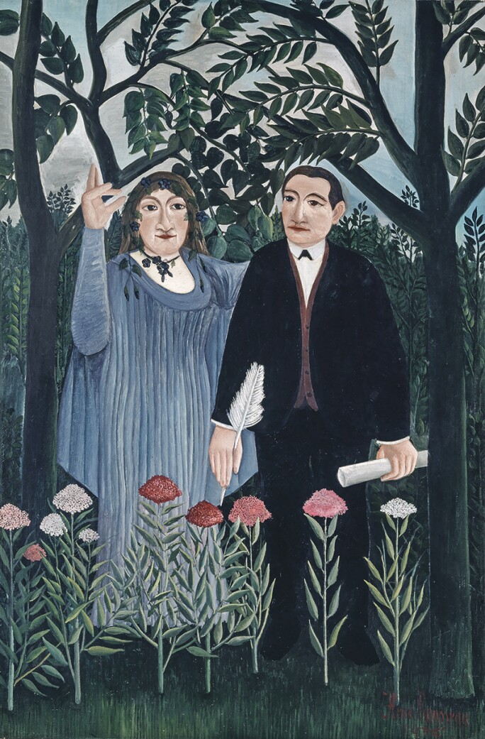 Henri Rousseau (le Douanier); La muse inspirant le poète; 1909
