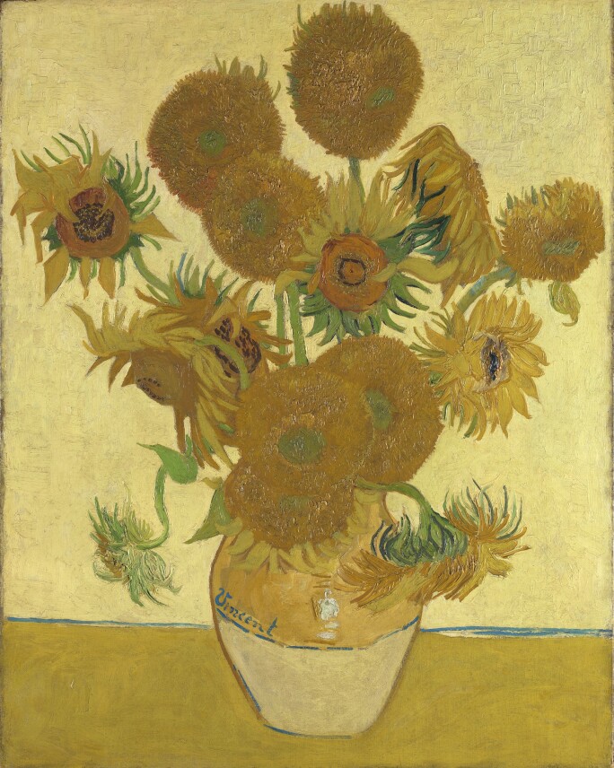 van-gogh-sunflowers-on-yellow-background