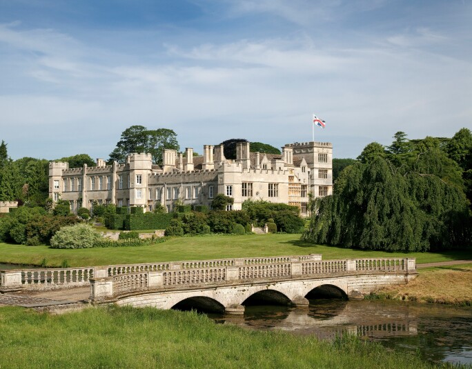 Exterior of 16th century Deene Park in Northamptonshire