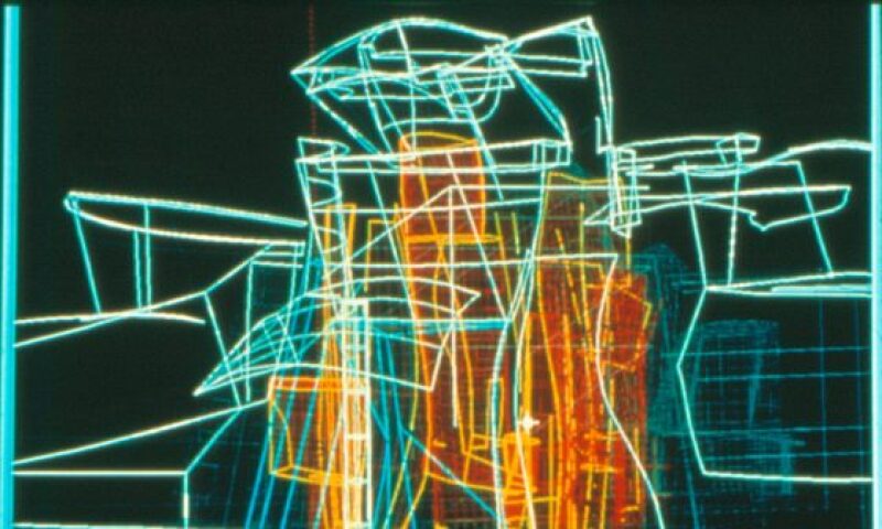 Frank Gehry, Building plan digital drawing of the Guggenheim Museum Bilbao