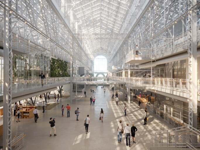 Rendering of GES-2 Light Filled Centrale Nave.