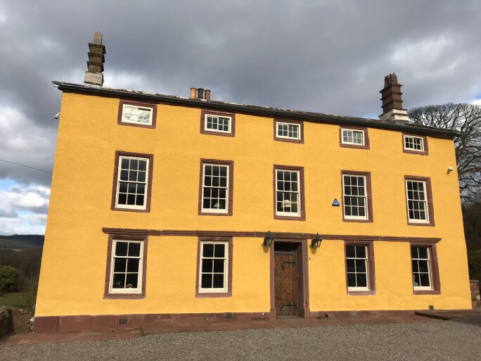 Exterior of Haile Hall in Cumbria