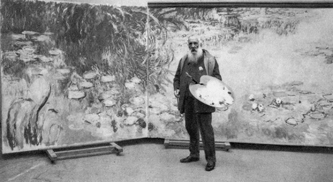 Claude Monet, French Impressionist painter, 1923.