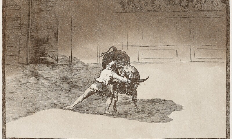 The Famous Martincho Places the Banderillas Playing the Bull with the Movement of His Body (El famoso Martincho poniendo banderillas al quiebro)