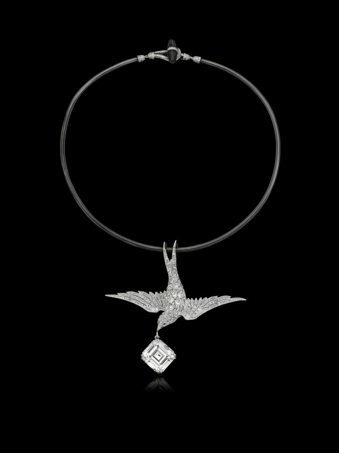 Eliane Fattal, flying swallow necklace