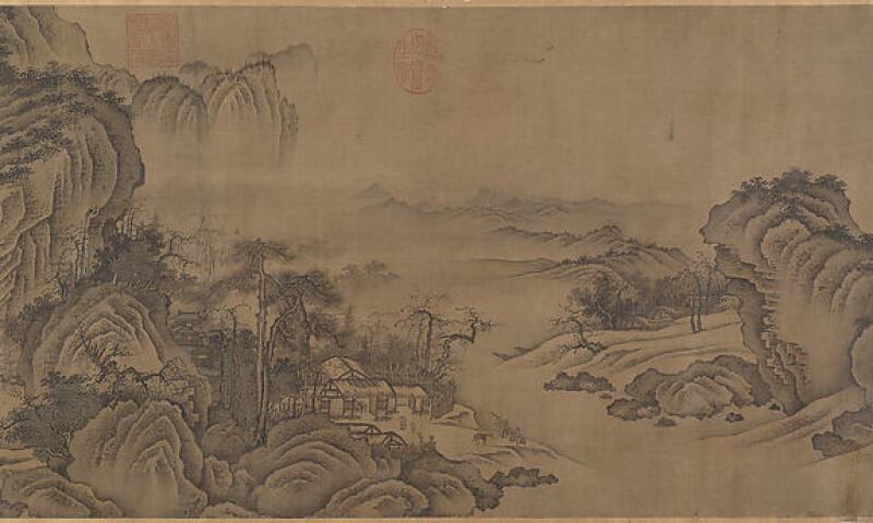 Buddhist Temples amid Autumn Mountains