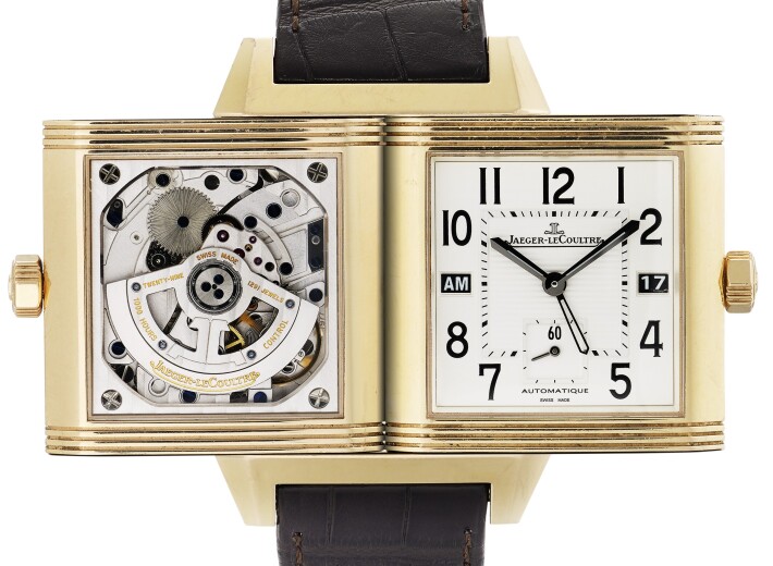Jaeger-LeCoultre double dial reverso watch in an auction selling jaeger lecoultre watches
