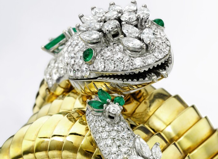Bulgari bracelet of a snake in an auction selling Bulgari bracelets