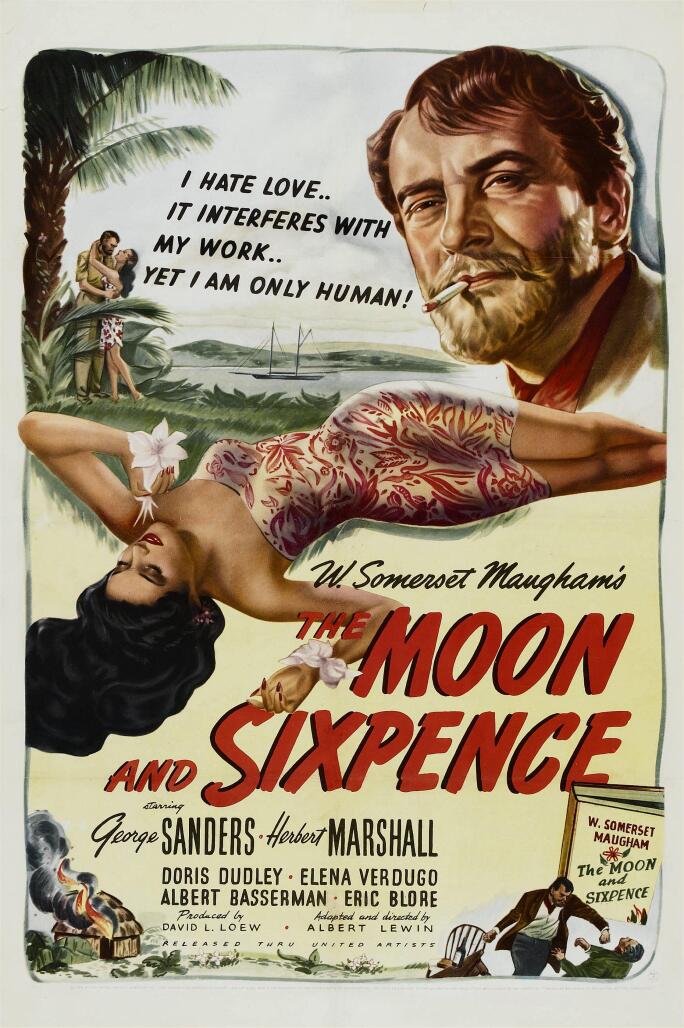 THE MOON AND SIXPENCE, from left: Elena Verdugo, George Sanders, 1942.
