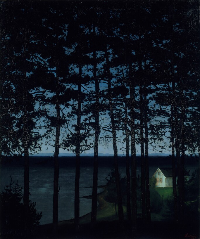 Harald Sohlberg, Fisherman’s Cottage, 1906. (Art Institute of Chicago)