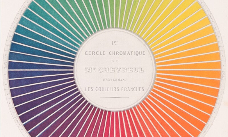 Des couleurs et de leurs applications aux arts industriels à l’aide des cercles chromatiques