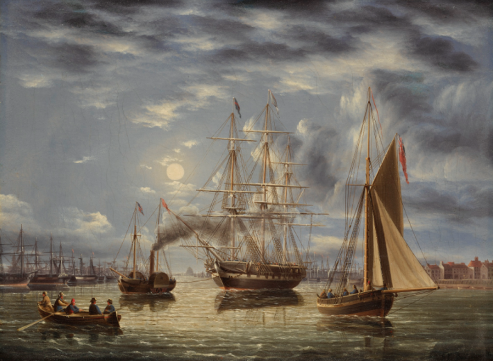 Seascape oil on canvas in an auction selling paintings