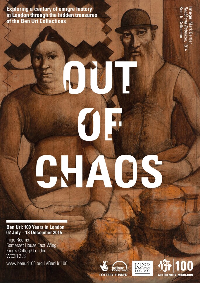 Poster for Out of Chaos Ben Uri 100 Years in London