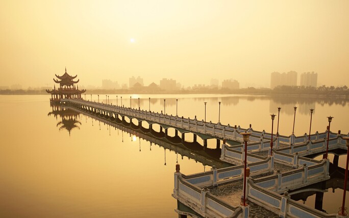 Lotus Lake in Kaohsiung, Taiwan