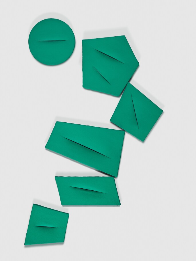Lucio Fontana, Spatial Concept, The Quanta, 1959.