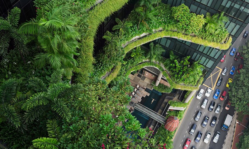 Lucas Foglia, Esme Swimming, Parkroyal on Pickering, Singapore