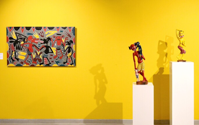 Installation view of E-Mois at Museum of African Contemporary Art Al Maaden