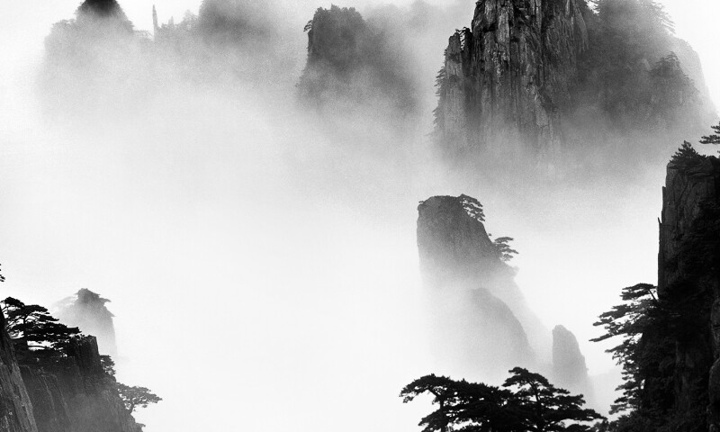 Disciples of Buddha and Fairy Maiden Peak, taken at Peak Lying on the Clouds
