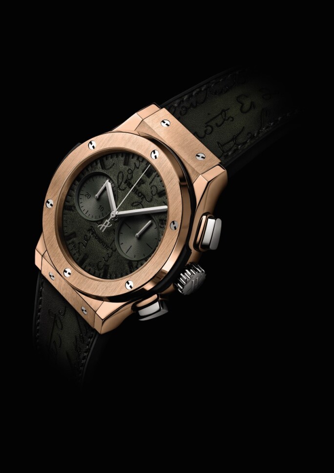 Classic Fusion Berluti Scritto Nero Kaviar King Gold