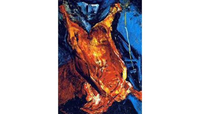 Chaim Soutine, Flayed Ox, c. 1925, oil on canvas, Kunstmuseum Bern, Legat Georges F. Keller, 1981