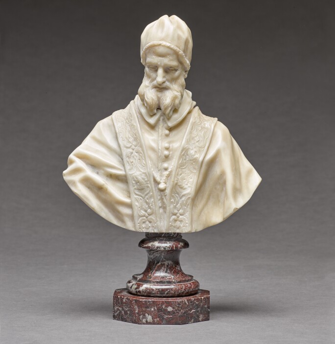 Attributed to Carlo Francesco Mellone, Bust of Pope Gregory XII. Estimate £20,000-30,000.