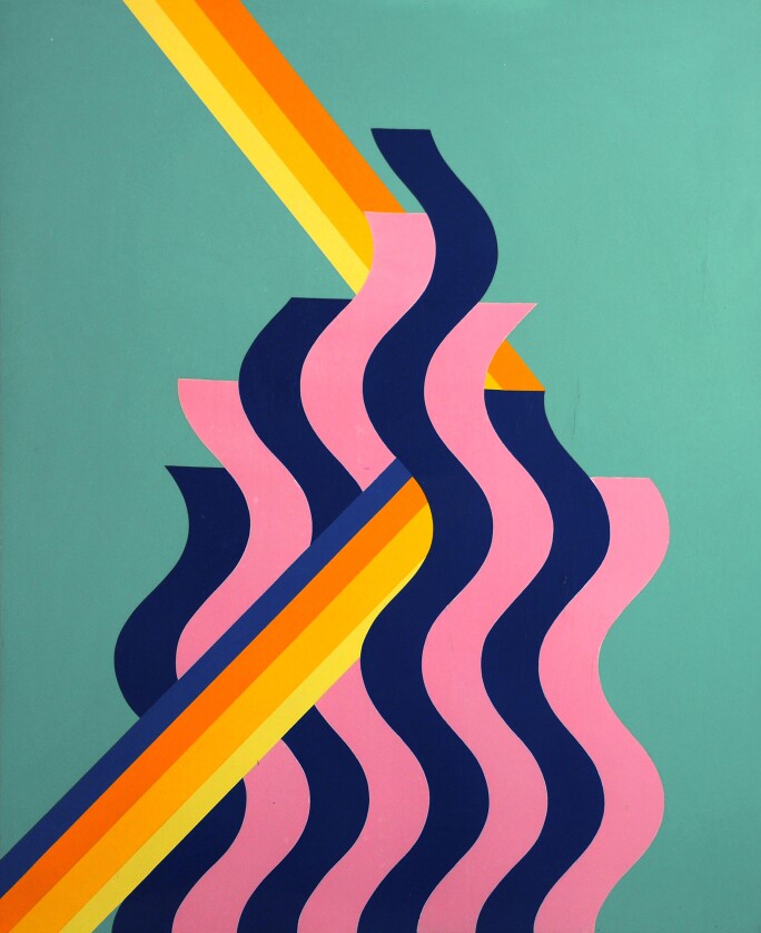 Mohamed Melehi, Flamme, 1975.jpg