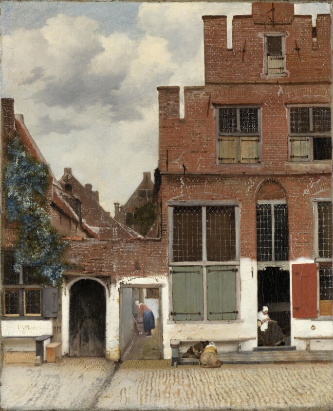 Johannes Vermeer, View of houses in Delft