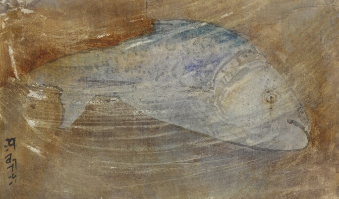 A drawing of a fish.