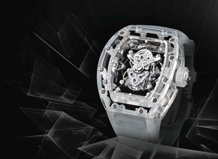 Richard Mille skeletonized rare tourbillon wristwatch rm56-02 in an auction selling Richard Mille watches