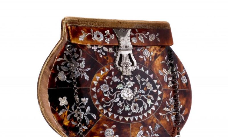 Tortoiseshell Bag with Pearl, c. 1820 - 1830