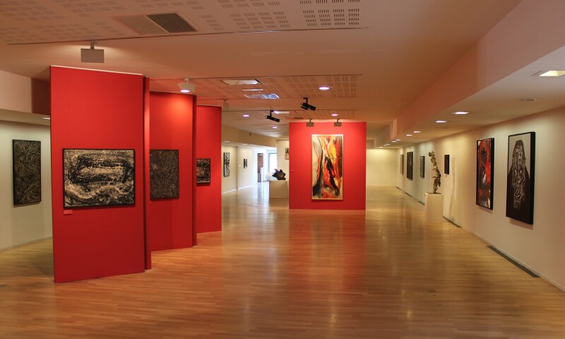 Interior view of Les Abattoirs in Toulouse.