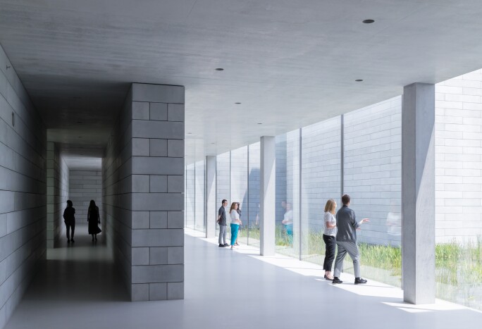 The passage in the Pavilions
