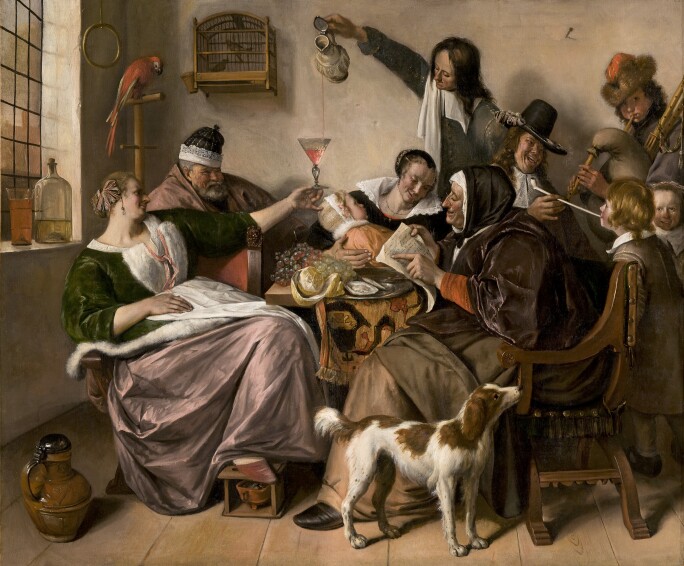 Jan Steen, 'As the Old Sing, So Pipe the Young'