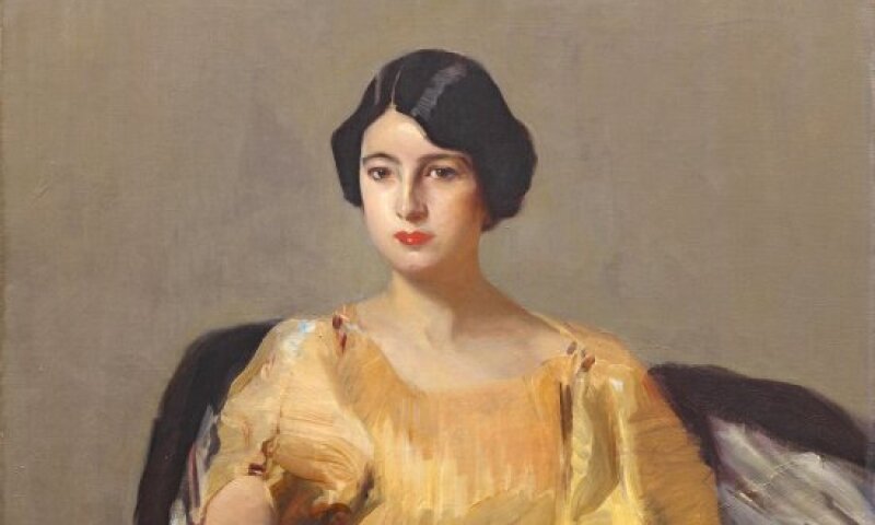 Elena in a yellow robe