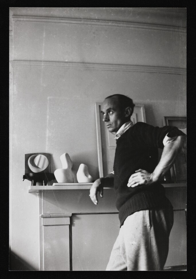 Photograph of Ben Nicholson at 60 Parkhill Road, Hampstead