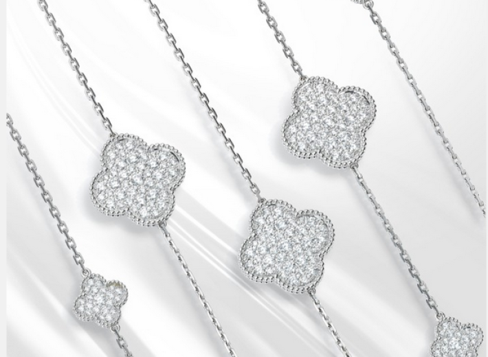 Van Cleef Alhambra necklaces in an auction selling Van Cleef & Arpels jewelry