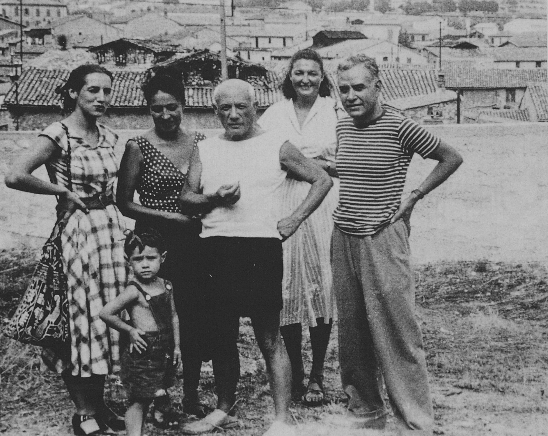 Rufino and Olga Tamayo with Pablo Picasso and family, 1949.