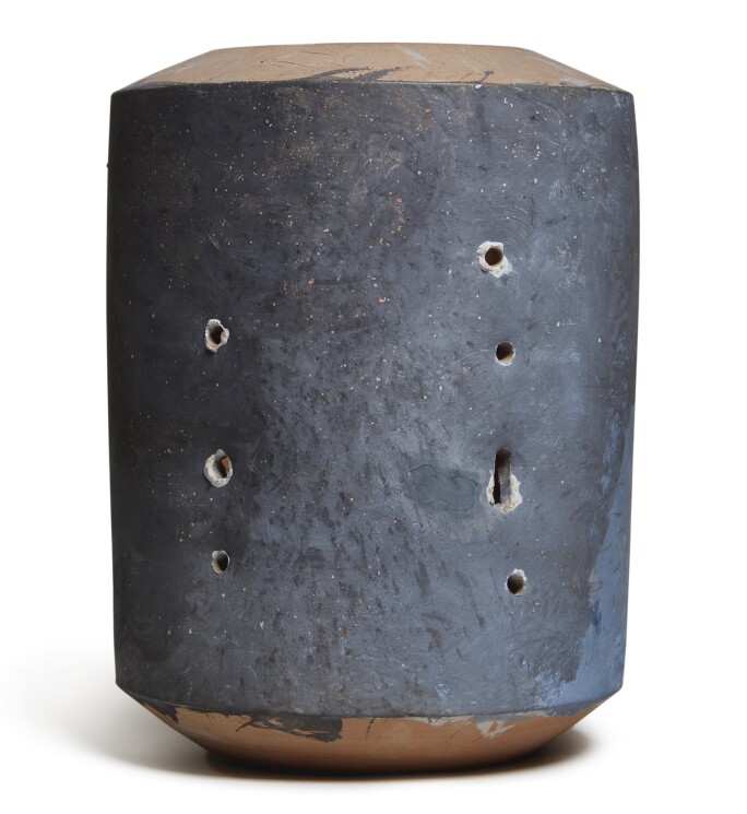 Lucio Fontana, Untitled, 1958. Painted terracotta incised with the artist's signature and date 58.