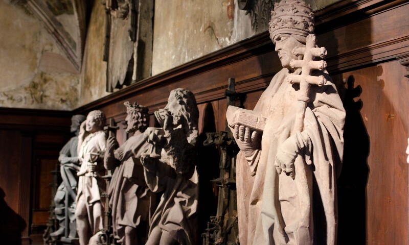 Interior view of the Musée de l'Oeuvre Notre-Dame in Strasbourg.