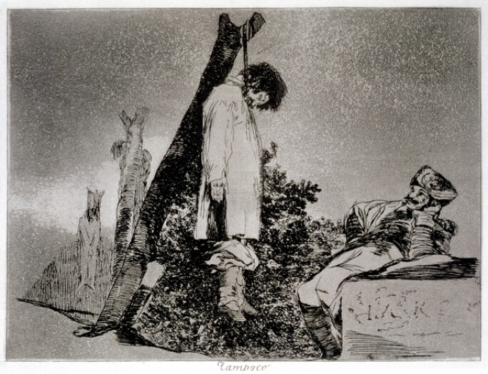 Nor in this case, plate 36 of 'The Disasters of War', 1810-14, pub. 1863 (etching)