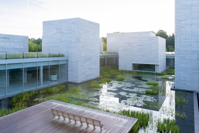 View of the pavilion at Glenstone Museum